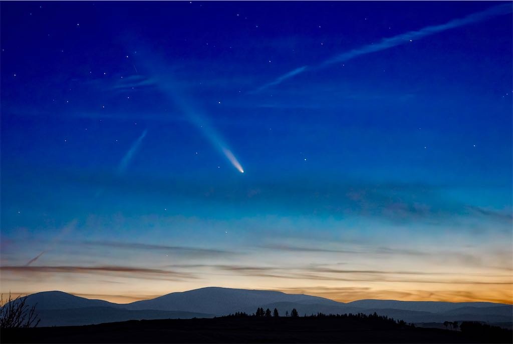Comet C/2023 A3 Tsuchinshan–ATLAS October 2024 over the Cheviots