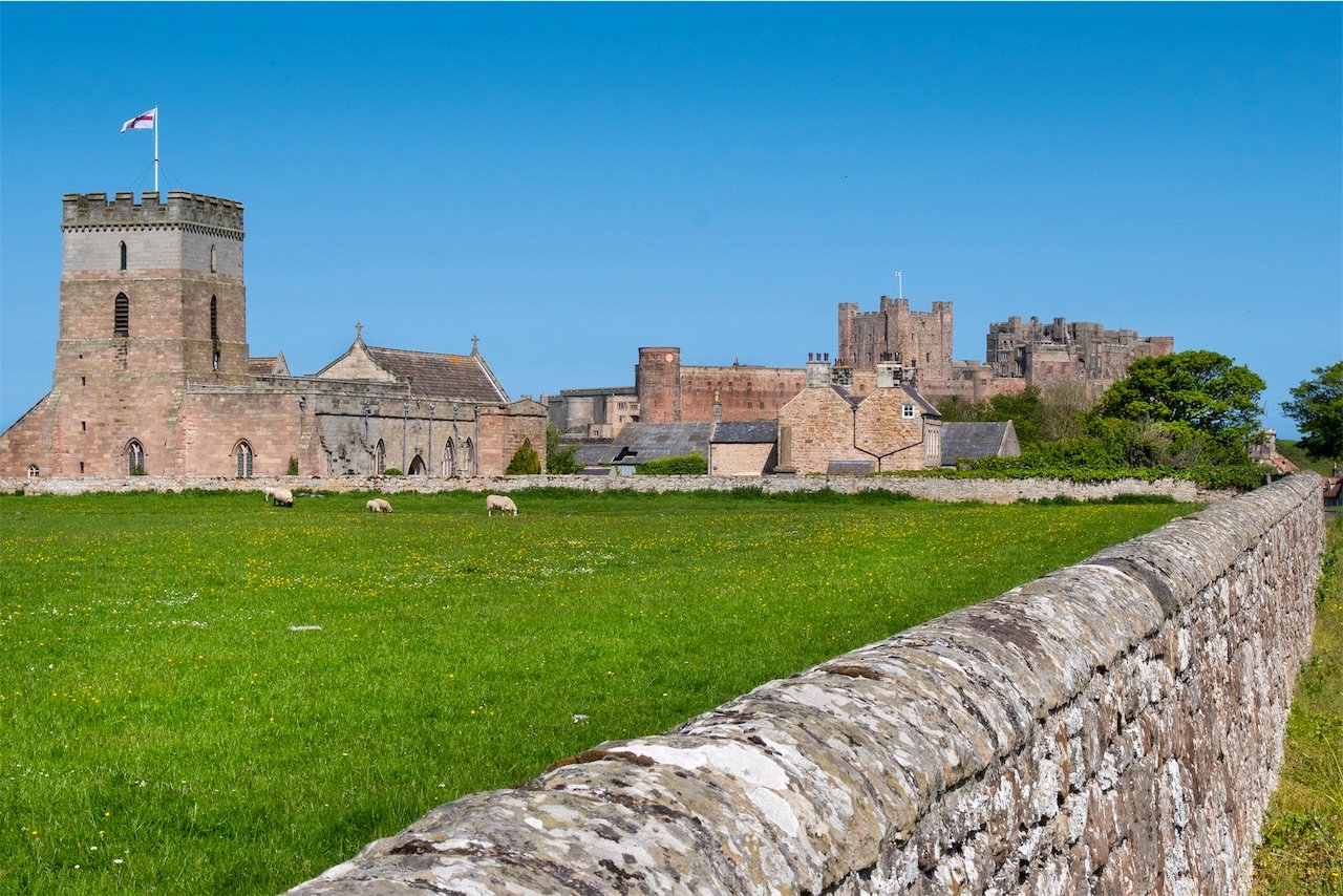Bamburgh Castle and Church