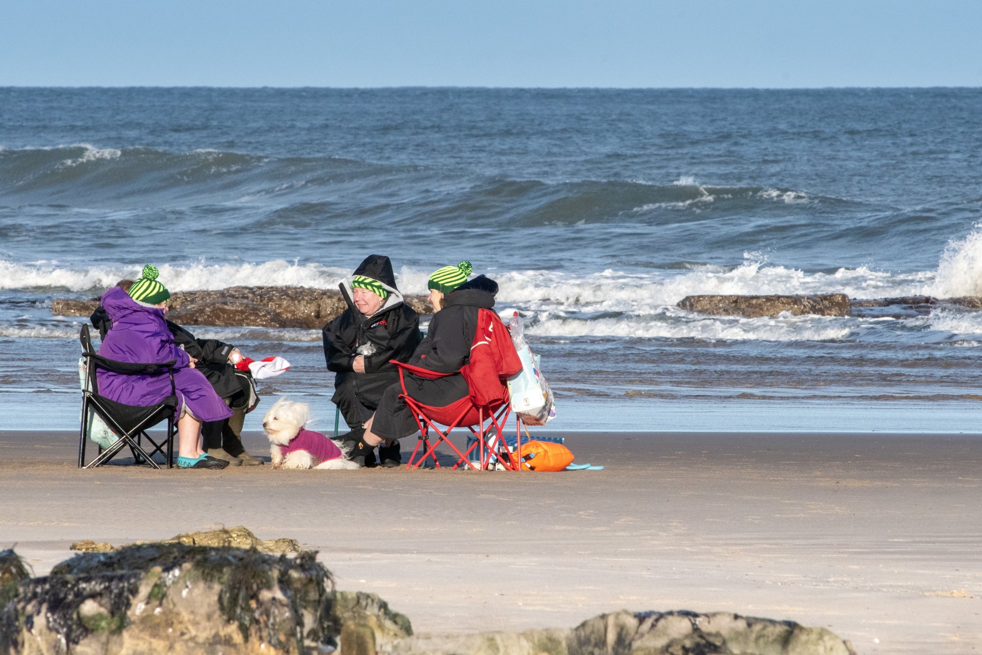 New Year's Day on Bamburgh Beach