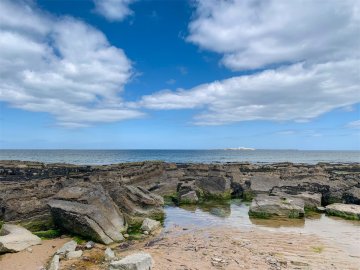 Seahouses Beach at low tide