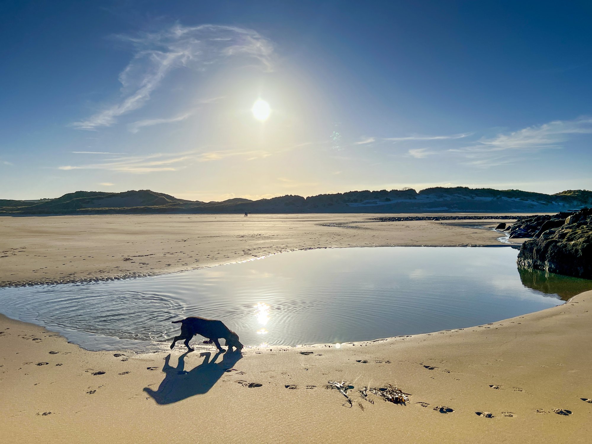 Bamburgh beach tranquility